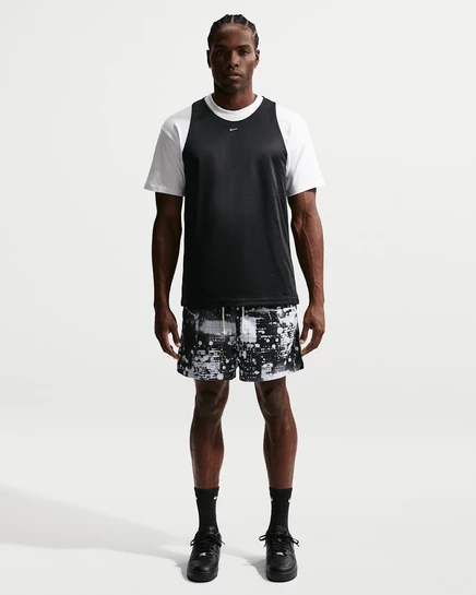 Мужские шорты Nike Standard Issue 5″, бело-черные