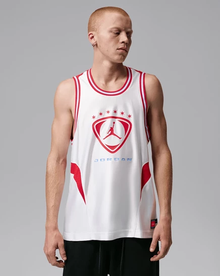 Jordan Brooklyn Men's Sleeveless Jersey white/university red/university red