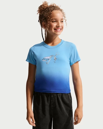 Футболка Nike Sportswear для девочек, синяя