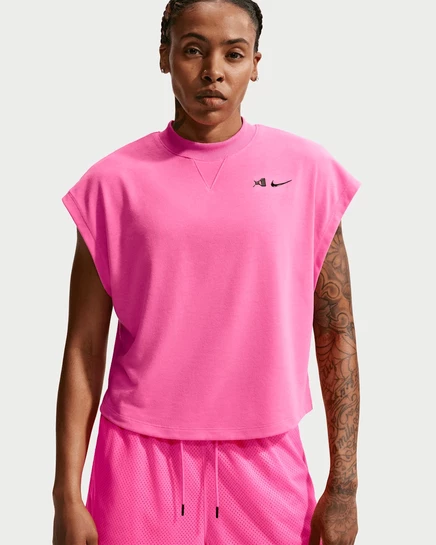 Женская майка Nike A'ja Wilson, розовая/черная