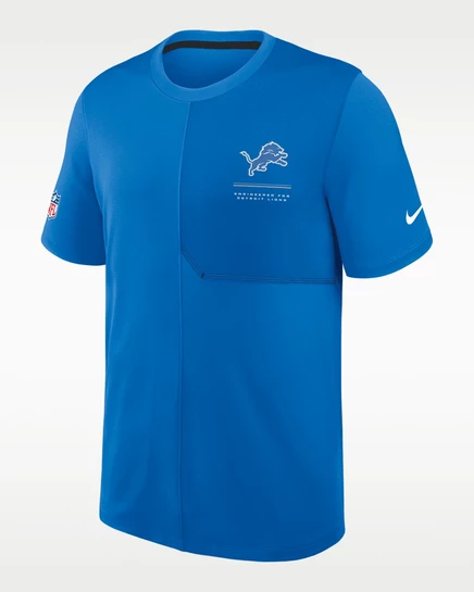 Мужская футболка Nike Detroit Lions Coach Dri-FIT, синяя