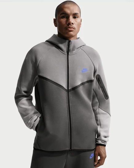 Мужская флисовая куртка Nike Tech Windrunner, темно-синяя