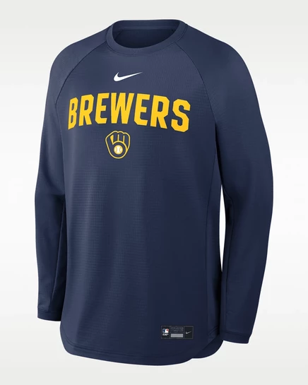 Мужской свитшот Nike Milwaukee Brewers, тёмно-синий
