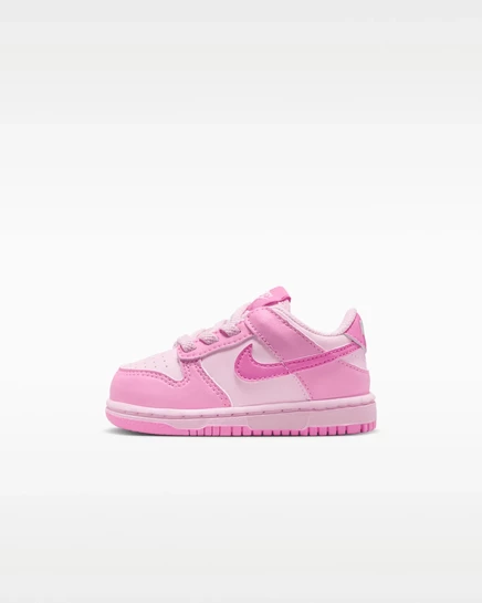 Детские кроссовки Nike Dunk Low, розовые/белые