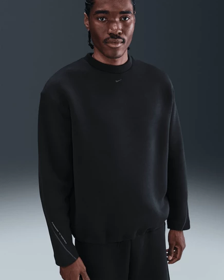 Мужской свитшот Nike Tech Fleece Loose Fit Crew, черный