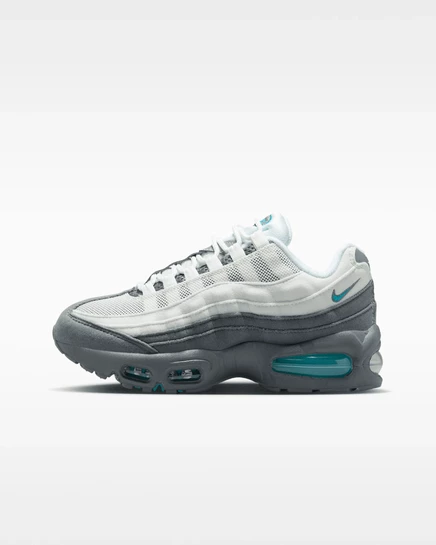 Детские кроссовки Nike Air Max 95 Recraft, бело-серо-зеленые