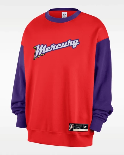 Свитшот Nike Phoenix Mercury, красно-фиолетово-белый