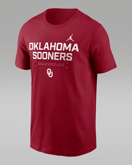 Мужская футболка Jordan Oklahoma Courtside Dri‑FIT, алая