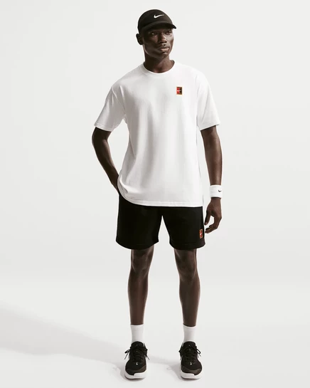 Мужские теннисные шорты NikeCourt Heritage Dri-FIT флисовые, черные
