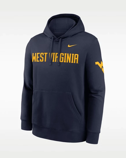 Мужское худи Nike West Virginia Club, темно-синее