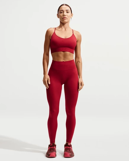Женские легинсы Nike Pro Seamless 7/8, красные