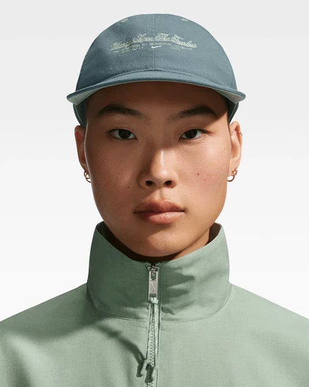 Унисекс кепка Nike Sportswear Unstructured, серая/светло‑серая
