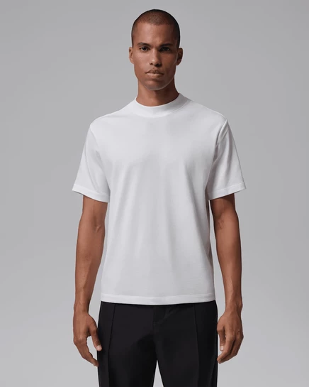 Мужская гольф-футболка Jordan Dri-FIT стойка, белая/черная