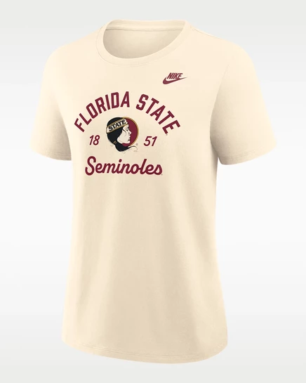 Женская футболка nike florida state legacy, натуральная