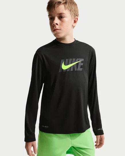 Мальчиковый лонгслив Nike Hydroguard Dri-FIT UV, черный