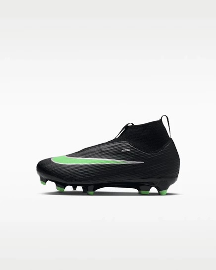 Детские футбольные бутсы Nike Mercurial Superfly 11, черно-зеленые
