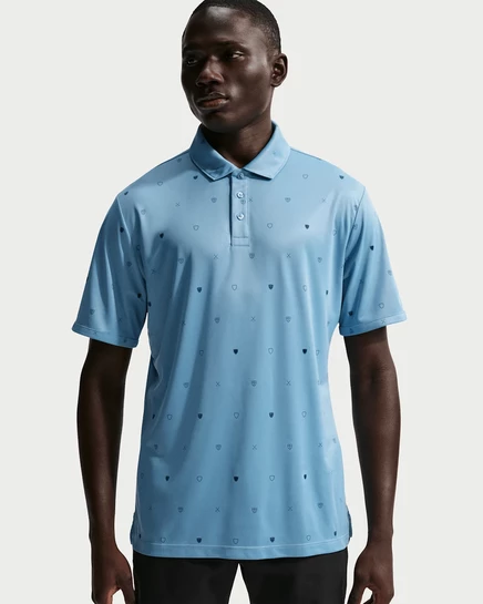 Мужское поло Nike Par Dri-FIT, синее/темно-синее