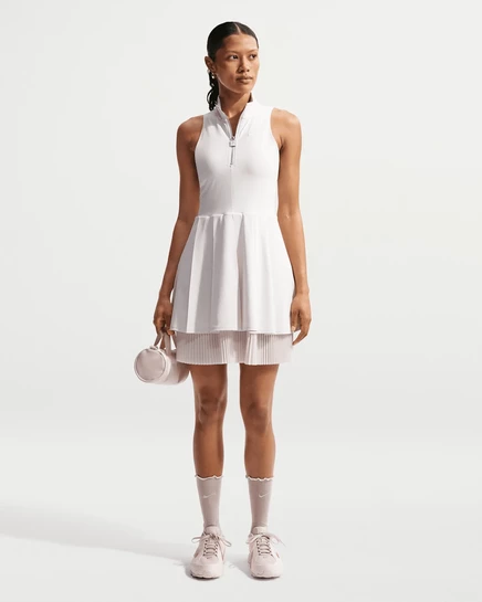 Женское платье Nike Naomi Osaka облегающее, серо-бежевое