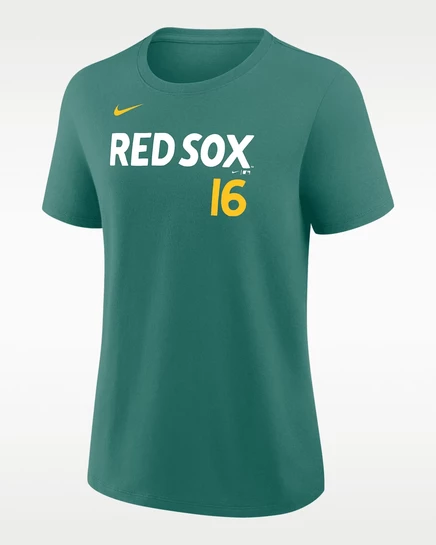 Женская футболка Nike Jarren Duran Boston Red Sox, зеленая