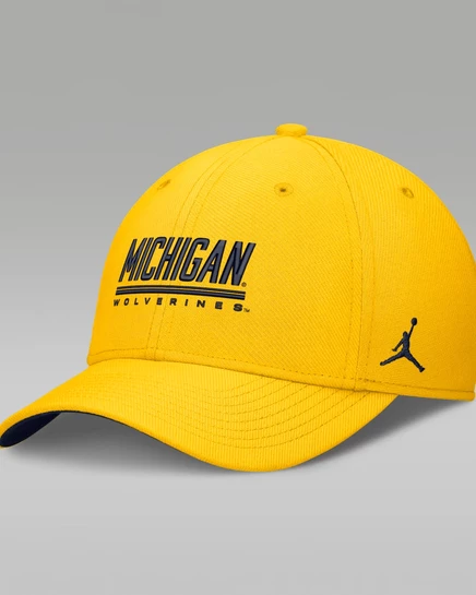 Унисекс кепка Jordan Michigan Sideline Rise, желто-синяя