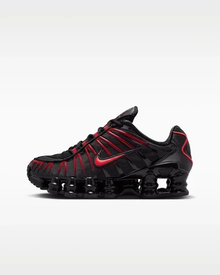 Подростковые кроссовки Nike Shox TL, черные с красным