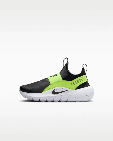 Детские кроссовки Nike Flex Runner 4, черно‑салатово‑белые