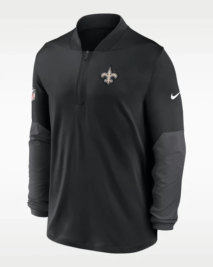 Мужская толстовка Nike New Orleans Dri-FIT 1/2-zip, черная