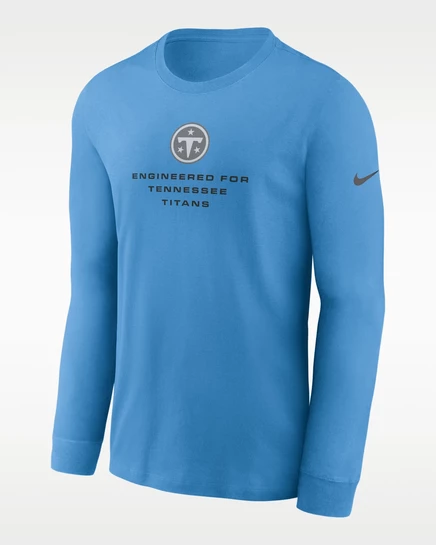 Мужской лонгслив Nike Tennessee Titans Dri-FIT, голубой