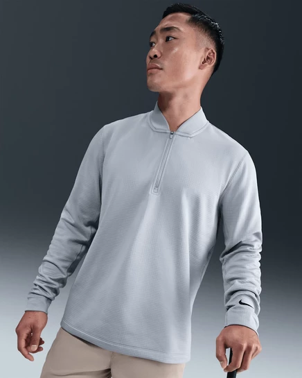 Мужской гольф-топ Nike Velocity Therma-FIT, серая/черная