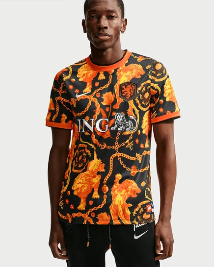 Мужская футболка Nike x Patta Netherlands, черно-белая