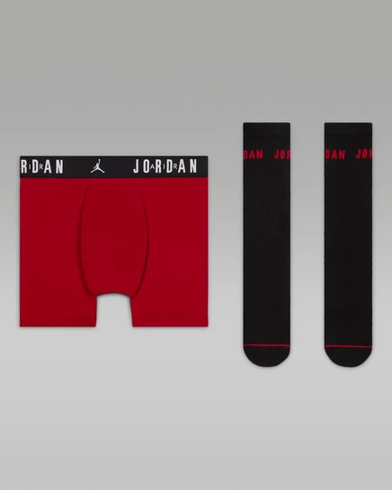 Мальчиковый комплект Jordan носки и боксер-брифы Dri-FIT, красный