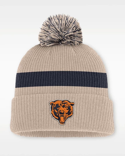 Мужская бини Nike Chicago Bears с помпоном, песочная