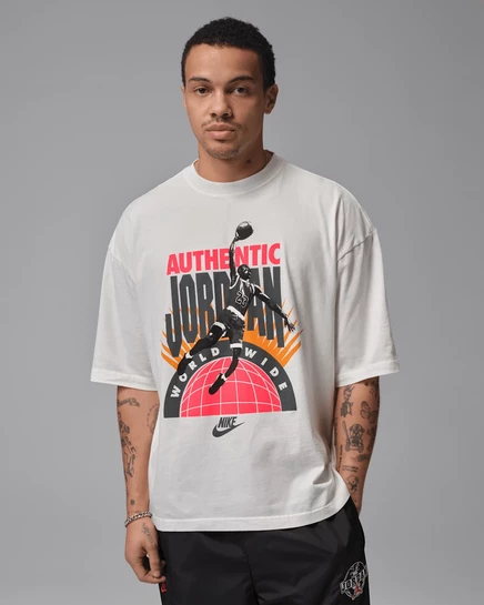 Мужская футболка Jordan Oversized Reissue, молочная/infrared 23