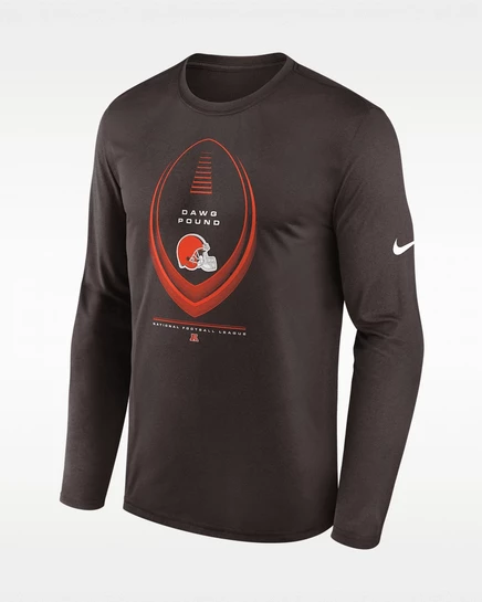 Мужской лонгслив Nike Browns Dri-FIT, коричневый