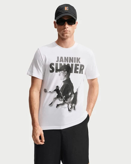 Мужская футболка NikeCourt Jannik Sinner, белая