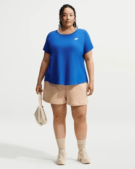 Женские шорты Nike Club, средней посадки, бежевые