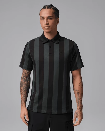 Мужское поло Jordan Sport Dri-FIT с принтом, черное