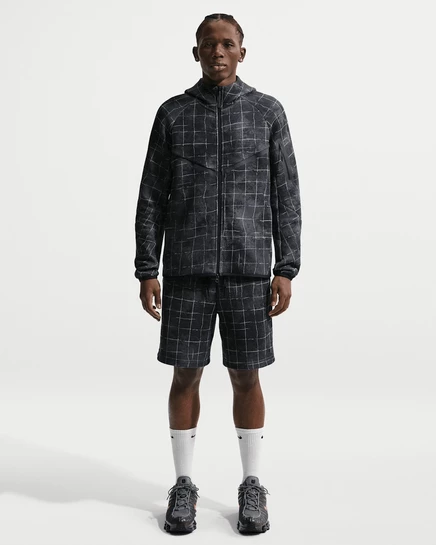 Мужские шорты Nike Tech Fleece, тёмно-серые/чёрные