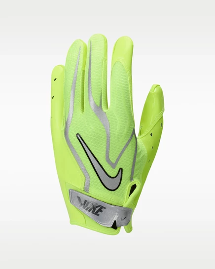 Унисекс перчатки Nike Vapor Jet Combine 9.0, жёлто-зелёные/серебристые