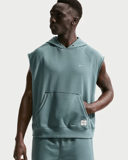 Мужская безрукавная флисовая худи Nike N.A.C. Dri-FIT, серая