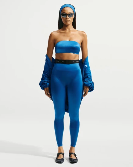 Женские легинсы NikeSKIMS, высокая талия, кобальтовые