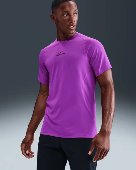 Мужская тренировочная футболка Nike Pro Dri-FIT, фиолетовая/черная