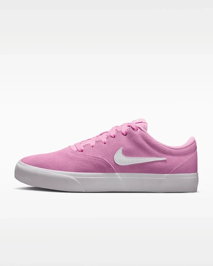 Женские кеды Nike Charge Suede SE, розовые/белые