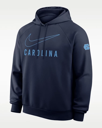 Мужское худи nike north carolina dri-fit, темно-синее