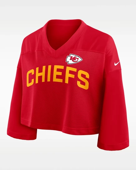 Женский кроп-топ Nike Kansas City Chiefs Wide Receiver Dri-FIT, красный