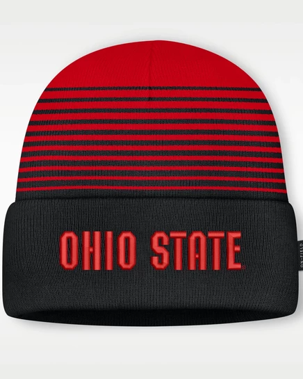 Шапка-бини Nike Ohio State Sideline Utility, красно-черная
