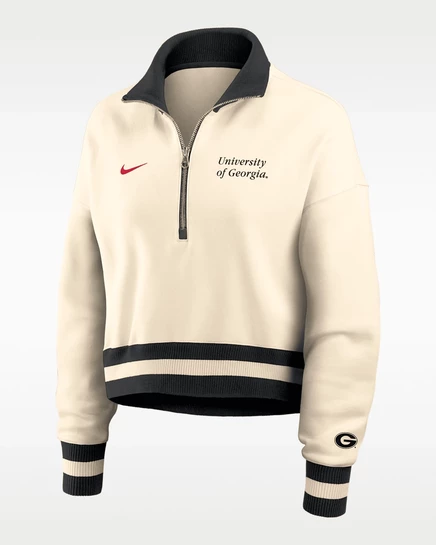 Женский укороченный свитшот Nike Georgia Legacy, бежевый