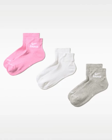 Женские короткие носки NikeSKIMS Dri-FIT, разноцветные