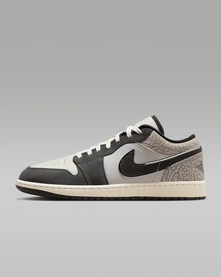 Мужские кроссовки Jordan AJ1 Low SE, бежево-серо-синие