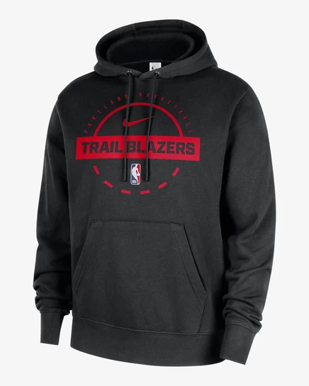 Мужская худи Nike Trail Blazers Club, черно-красная